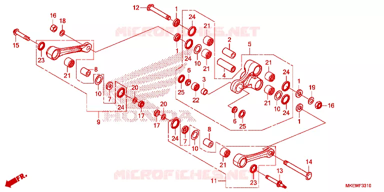 --- CUSHION ARM Honda MOTO 450 CRF 2025  CRF450XS