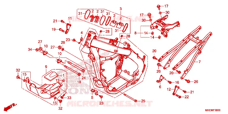 FRAME CHASSIS Honda MOTO 450 CRF 2025  CRF450XS