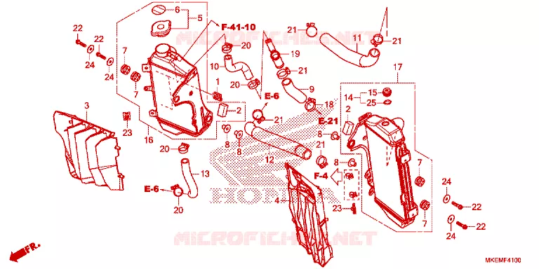 RADIATOR Honda MOTO 450 CRF 2025  CRF450XS