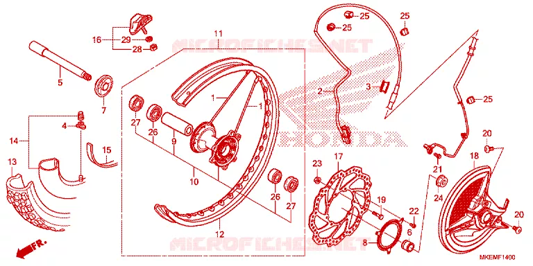 VOORWIEL Honda MOTO 450 CRF 2025  CRF450XS