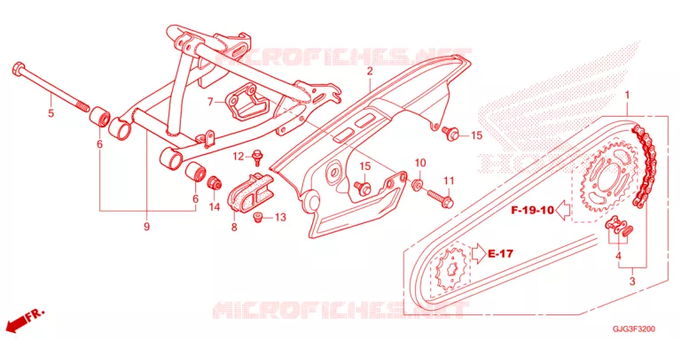 ACHTERBRUG Honda MOTO 50 CRF 2025  CRF50FS