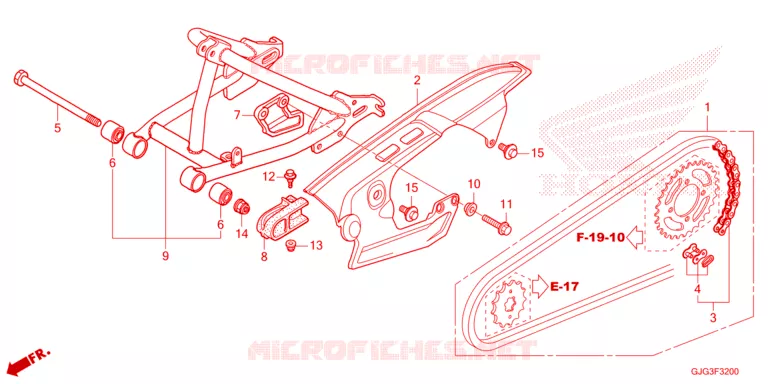 ACHTERBRUG Honda MOTO 50 CRF 2025  CRF50FS