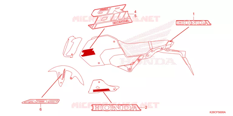 EMBLEEM/STREEP Honda MOTO 125 MSX 2024  MSX125AR