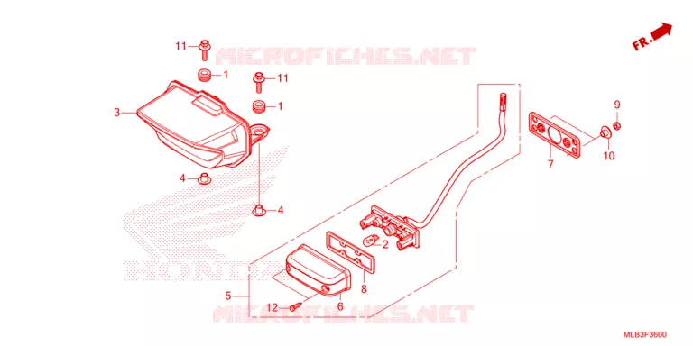 ACHTERLICHT Honda MOTO 750 HORNET 2024  CB750AP