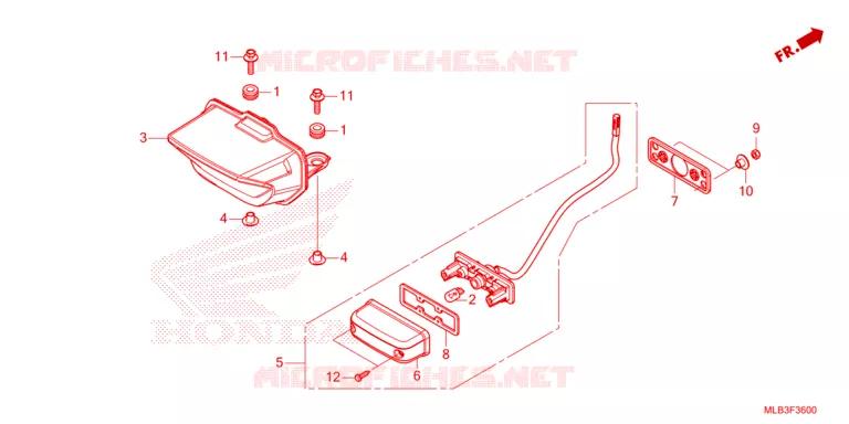 ACHTERLICHT Honda MOTO 750 HORNET 2024  CB750AP