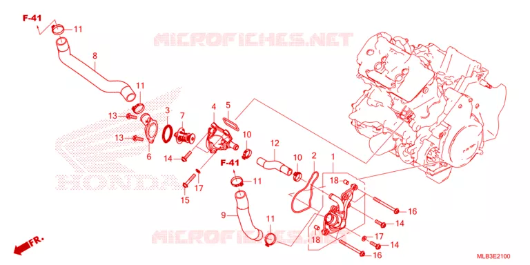 --- THERMOSTAT/WATER HOSE Honda MOTO 750 HORNET 2023  CB750AP