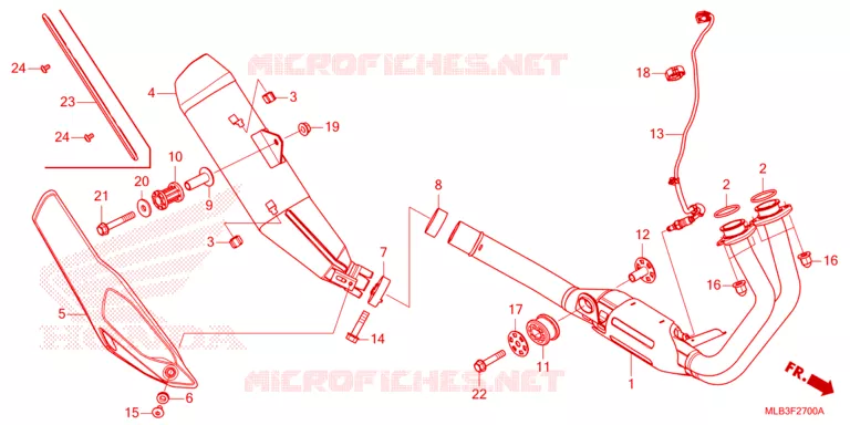UITLAATDEMPER Honda MOTO 750 HORNET 2024  CB750AR
