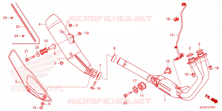 UITLAATDEMPER Honda MOTO 750 HORNET 2024  CB750AR