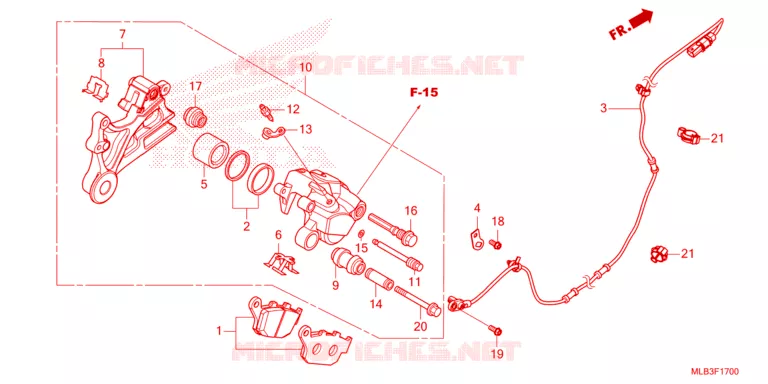 REMKLAUW ACHTER Honda MOTO 750 HORNET 2024  CB750AP