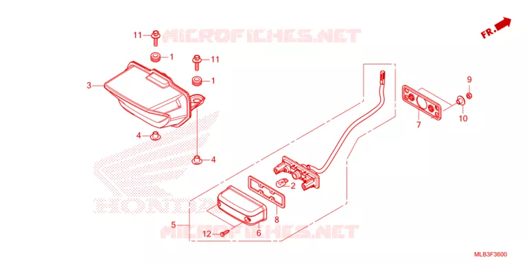 ACHTERLICHT/KENTEKEN LICHT Honda MOTO 750 HORNET 2024  CB750AP