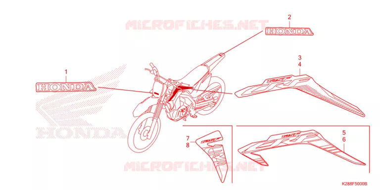 EMBLEEM/STREEP Honda MOTO 125 CRF 2025  CRF125FS