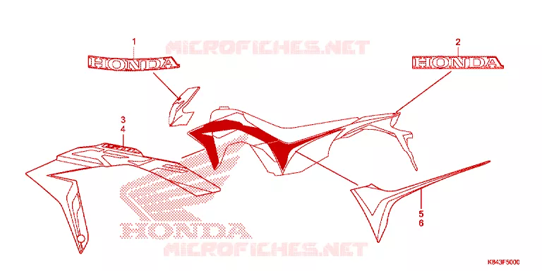 EMBLEEM/STREEP Honda MOTO 150 CRF 2021  CRF150LL
