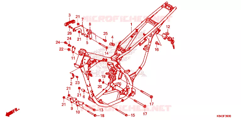 FRAME CHASSIS Honda MOTO 150 CRF 2021  CRF150LL