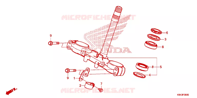 STURING STANG/BOVENSTE BRUG Honda MOTO 150 CRF 2021  CRF150LL