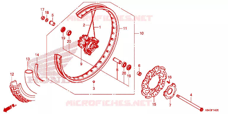 VOORWIEL Honda MOTO 150 CRF 2020  CRF150LL