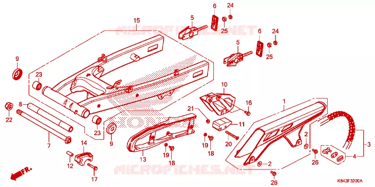 ACHTERBRUG Honda MOTO 150 CRF 2024  CRF150LN