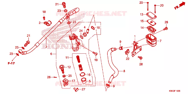 REMPOMP ACHTER Honda MOTO 150 CRF 2023  CRF150LN