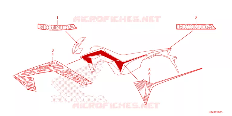 EMBLEEM/STREEP Honda MOTO 150 CRF 2024  CRF150LN