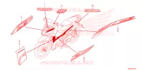 EMBLEEM/STREEP voor Honda WAVE 110 RSX, front drum, spoked wheels 2023