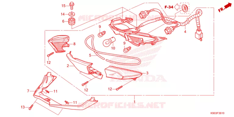 COMBINATIE LICHT Honda MOTO 110 WAVE 2023  AFS110SFP