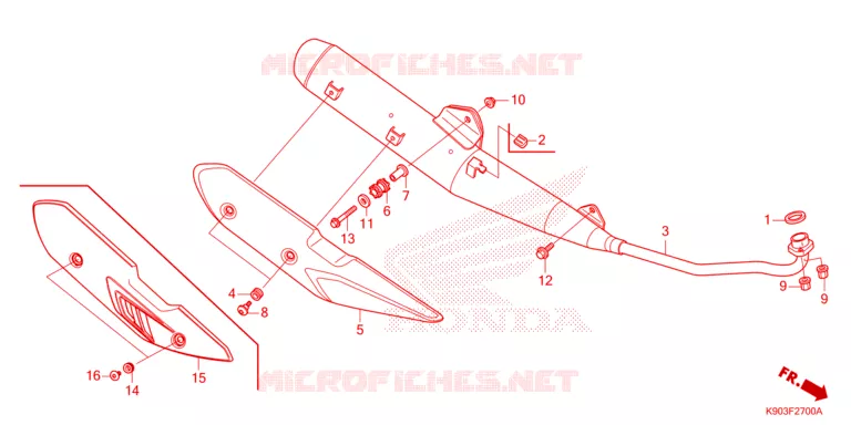 UITLAATDEMPER Honda MOTO 110 WAVE 2023  AFS110SFP