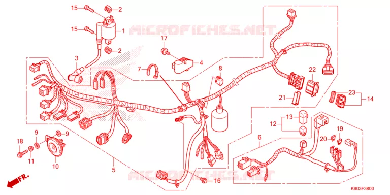 BEDRADINGSBUNDEL Honda MOTO 110 WAVE 2023  AFS110CSFP