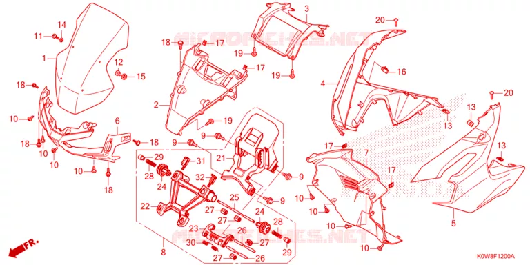 VOORKAP Honda SCOOTER 150 ADV 2020  ADV150AL