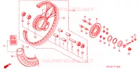 ACHTER WIEL voor Honda CG 125 FAN 2010