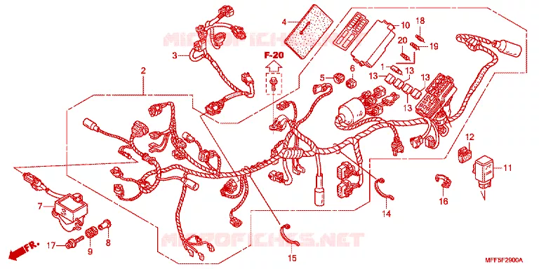 BEDRADINGSBUNDEL Honda MOTO 700 TRANSALP 2011  XL700VB