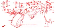 ACHTERSPATBORD  voor Honda GL 1500 GOLD WING ASPENCADE 1998