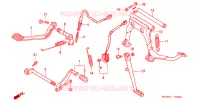 HOOFD STANDAARD/REMPEDAAL voor Honda GL 1500 GOLD WING ASPENCADE 1998