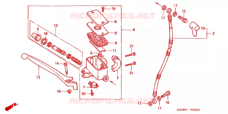 POMP Honda MOTO 1500 GOLD-WING 1998  GL1500AW