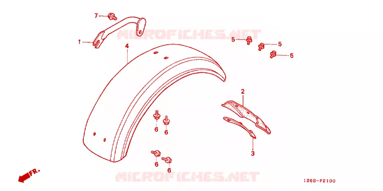 ACHTERSPATBORD  Honda MOTO 50 DAX 1996  ST50S