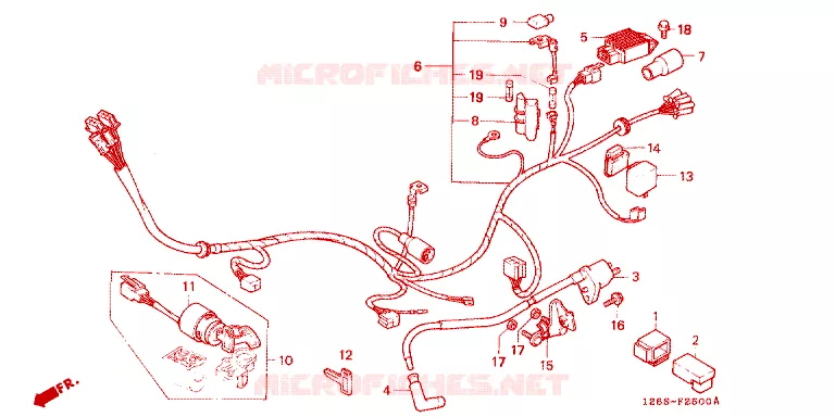 BEDRADINGSBUNDEL/ONTSTEKINGSSPOEL Honda MOTO 50 DAX 1996  ST50S