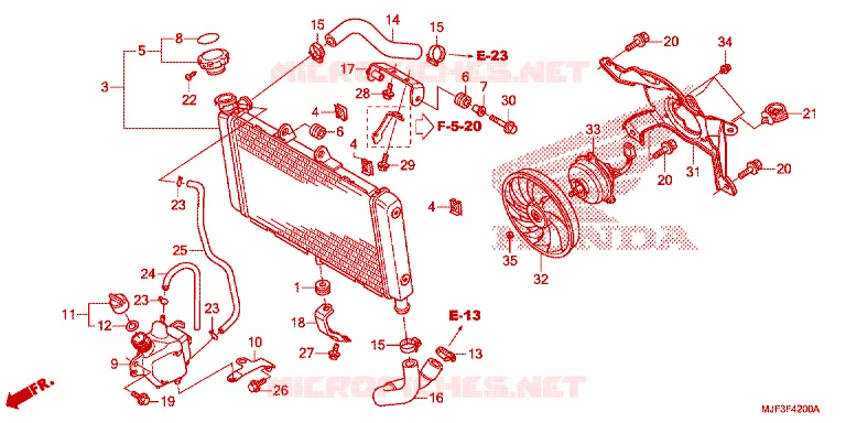 RADIATOR Honda MOTO 700 CTX 2017  CTX700DH