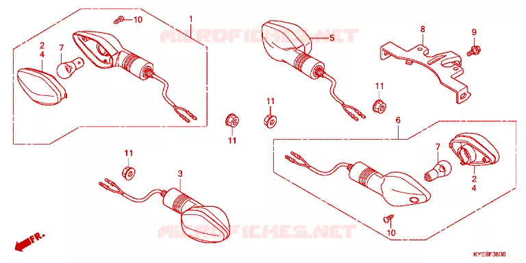 KNIPPERLICHT Honda MOTO 150 MEGA-PRO 2011  GL150MCB
