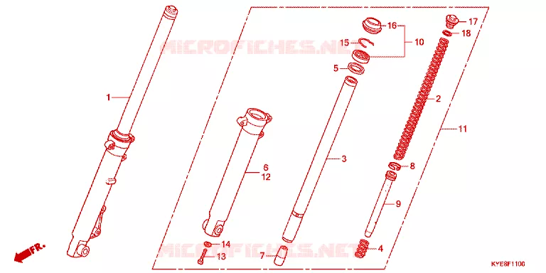 VOOR VORK Honda MOTO 150 MEGA-PRO 2011  GL150MCB