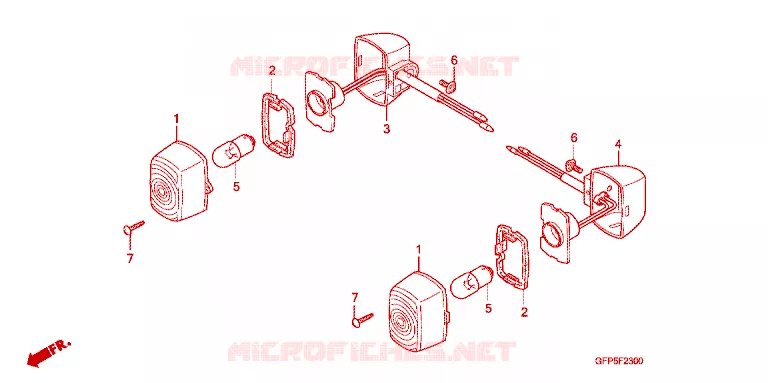 VOOR KNIPPERLICHT Honda MOTO 100 POP 2007  RF1007