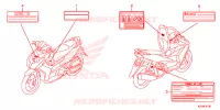 WAARSCHUWINGSLABEL voor Honda AIRBLADE 125 2014