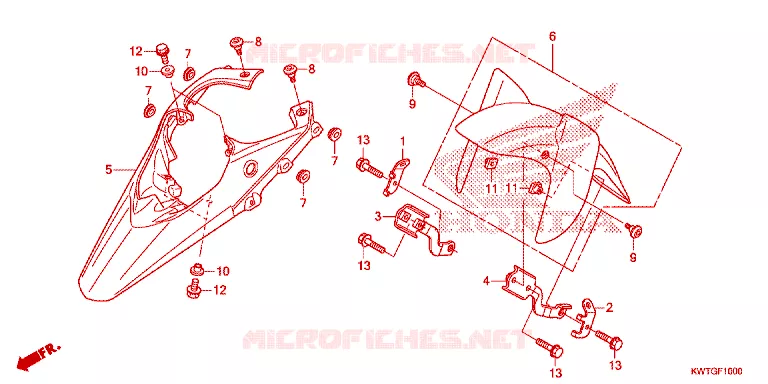 VOORSPATBORD Honda MOTO 300 XR 2017  XRE300H