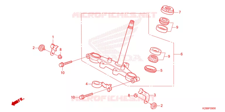 STURING STANG/BOVENSTE BRUG Honda MOTO 125 CRF 2025  CRF125FBS