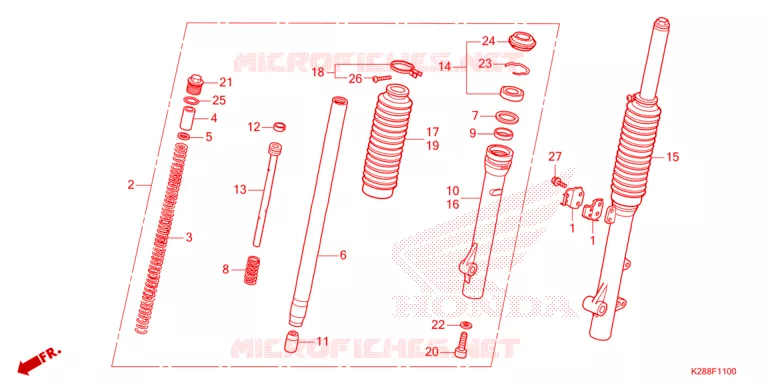 VOOR VORK Honda MOTO 125 CRF 2025  CRF125FBS
