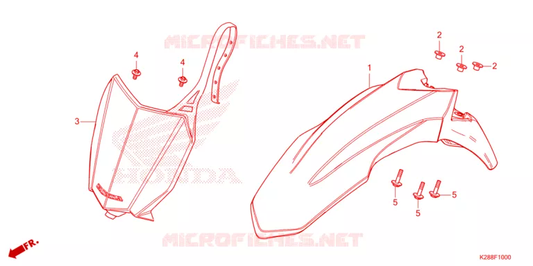VOORSPATBORD Honda MOTO 125 CRF 2025  CRF125FBS