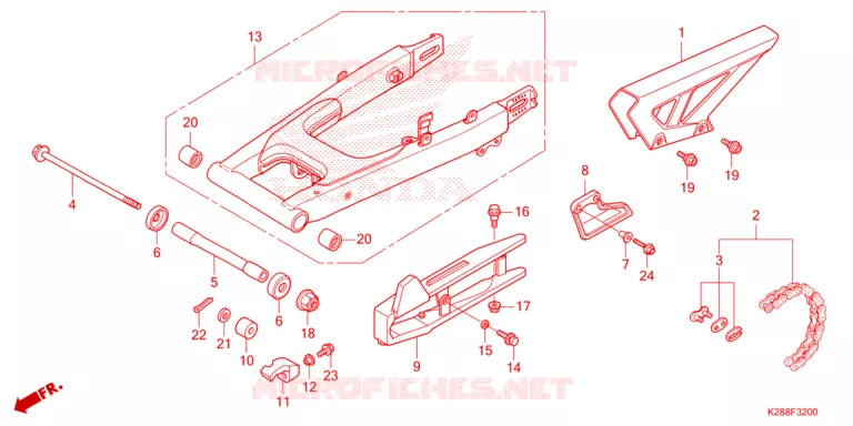 ACHTERBRUG Honda MOTO 125 CRF 2025  CRF125FBS