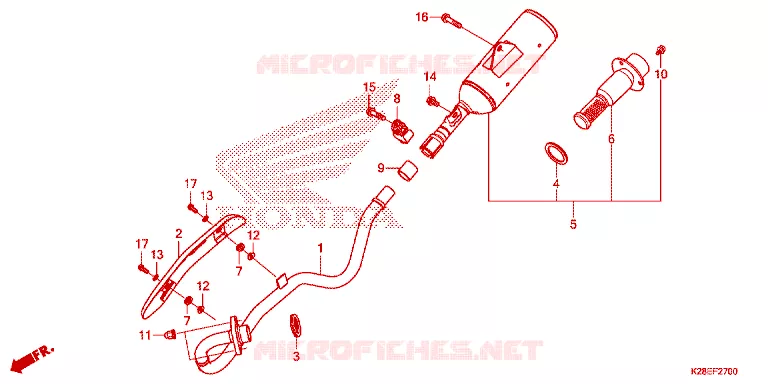 UITLAATDEMPER Honda MOTO 125 CRF 2023  CRF125FP