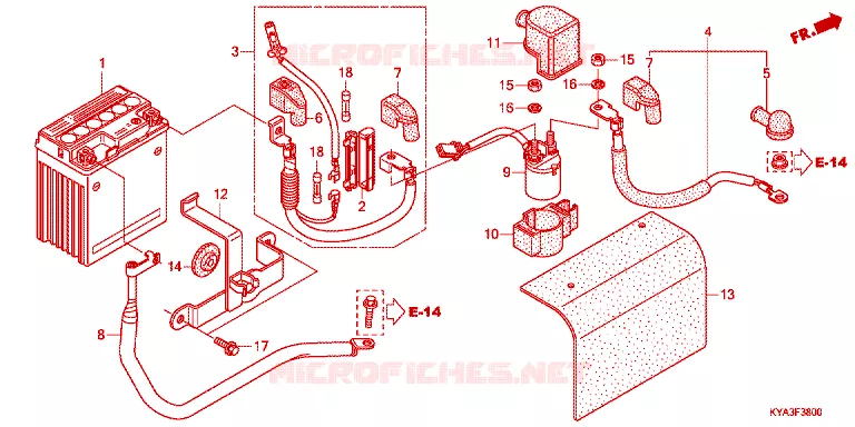 ACCU Honda MOTO 150 GL 2012  GL1501WHC