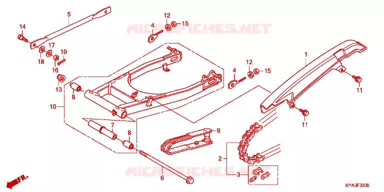 ACHTERBRUG Honda MOTO 150 GL 2012  GL1501WHC