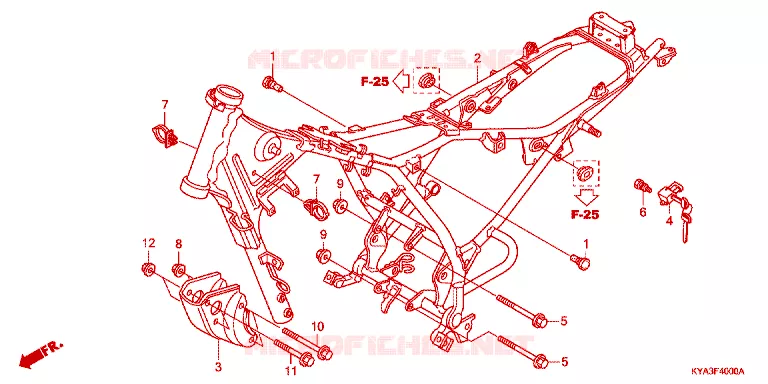 FRAME CHASSIS Honda MOTO 150 GL 2012  GL1501WHC