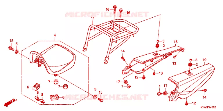 ZITTING/DRAGER Honda MOTO 150 GL 2012  GL1501WHC