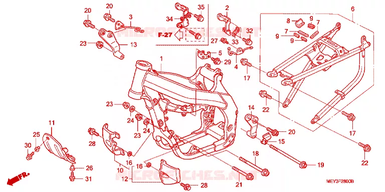 FRAME CHASSIS Honda MOTO 450 CRF 2010  CRF450X9